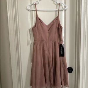 Dusty rose chiffon dress
